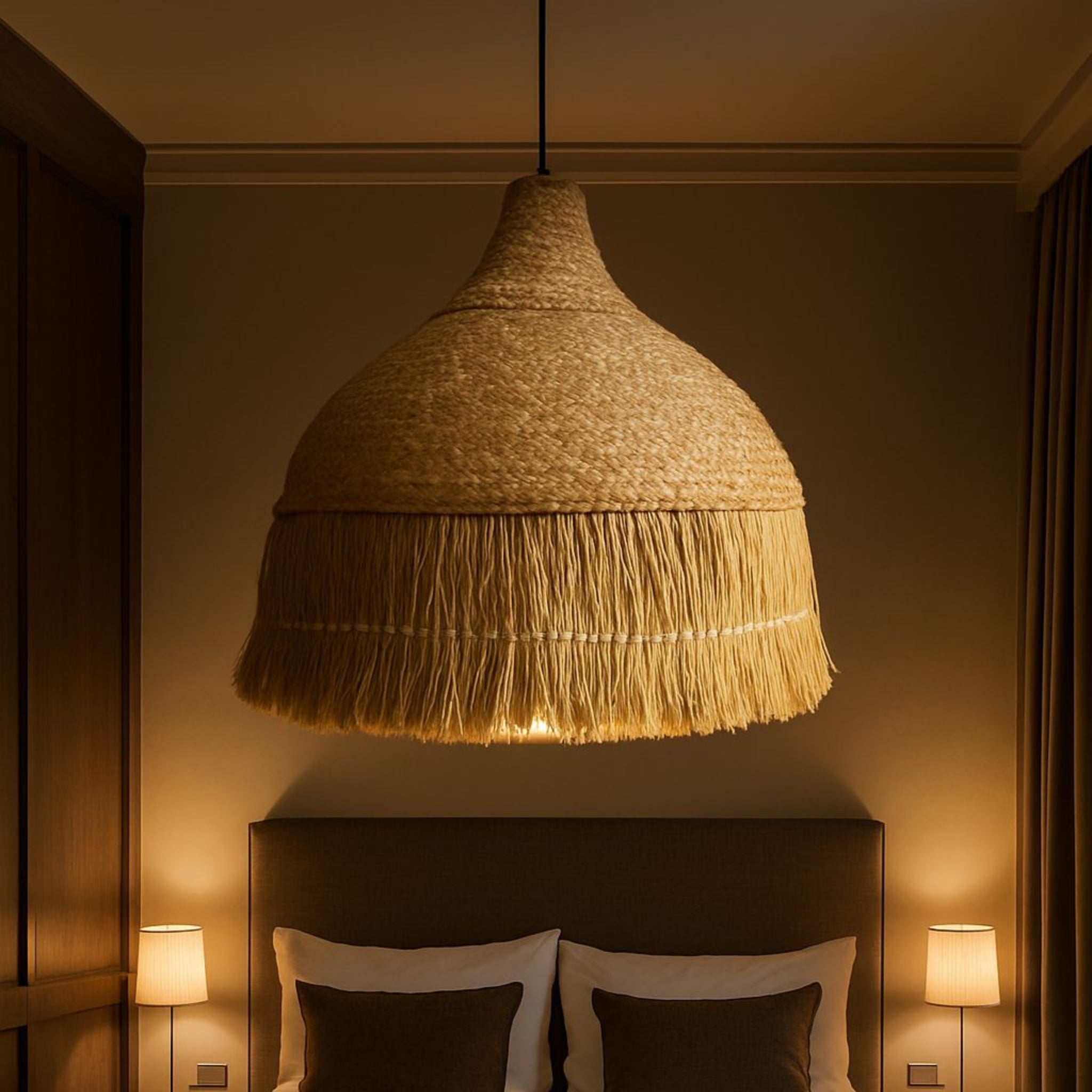 Handcrafted Jute Hanging Lamp | Natural Woven Pendant Light LP-92